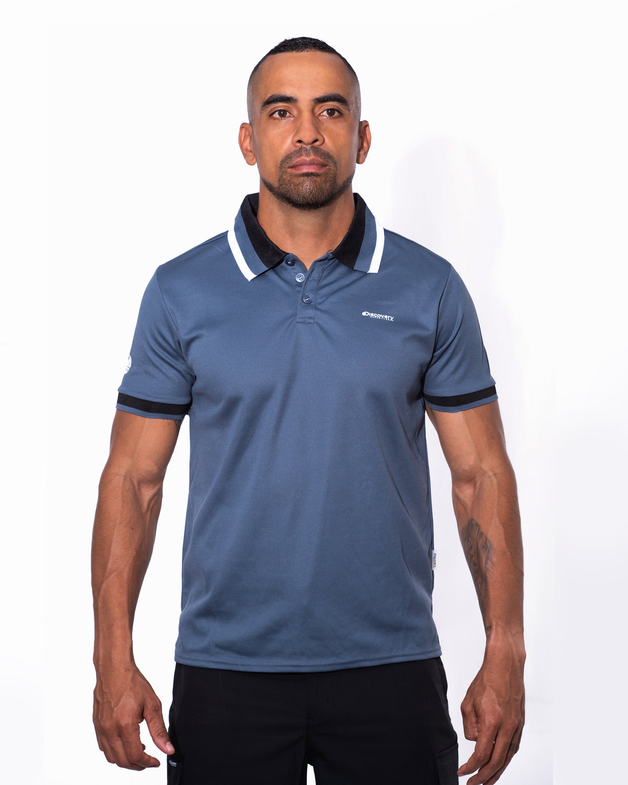 Camiseta Polo Discovery Hombre (76713 GRAPHITE BLUE)