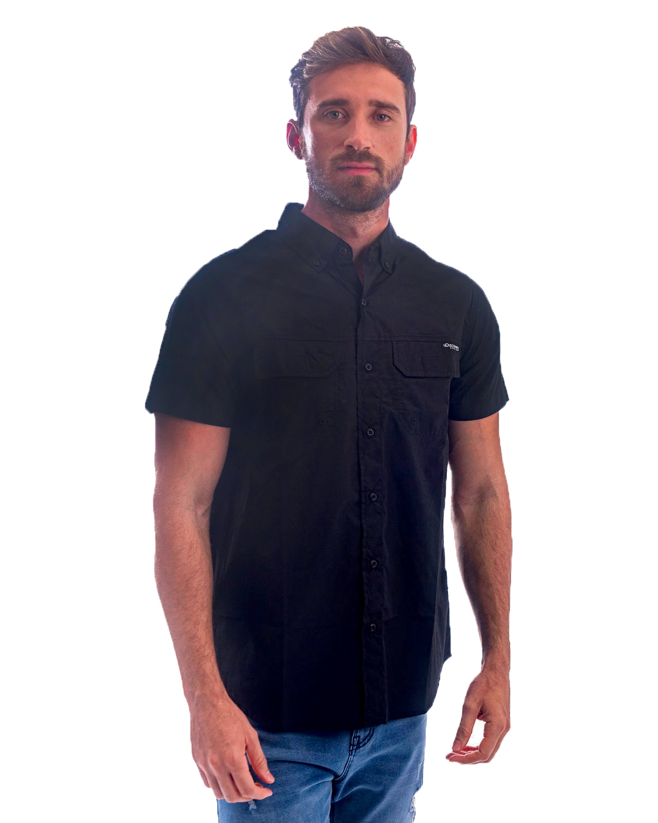 Camisa Manga Corta Discovery Hombre (76808 BLACK)