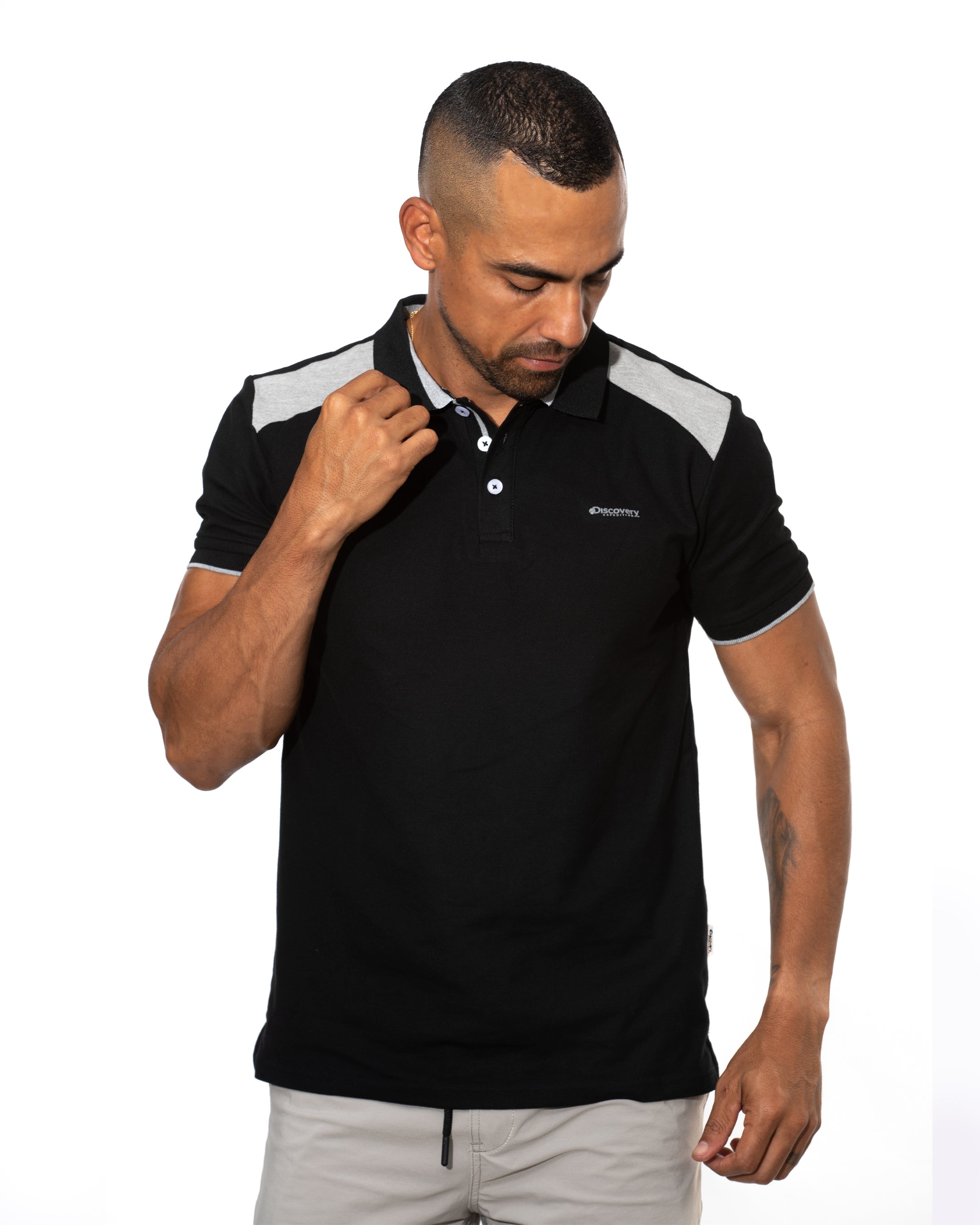 Camiseta Polo Discovery Hombre (76716 BLACK)